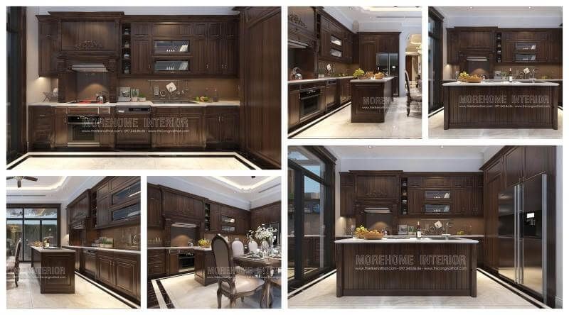 Tủ bếp gỗ óc chó là vật liệu gỗ cao cấp, màu sắc sang trọng, chỉ cần xử lý bề mặt và phun Sơn PU là sẽ có một sản phẩm ưng ý.
