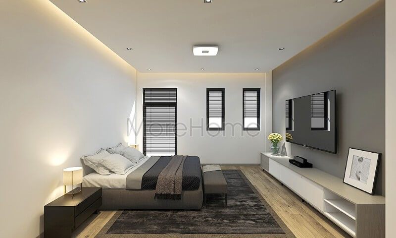 Giường ngủ hộp với mặt giường thấp sẽ giúp bạn cảm nhận được sự thư thái và thoải mái khi nằm nghỉ ngơi.